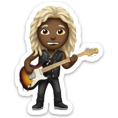 rock musician sticker