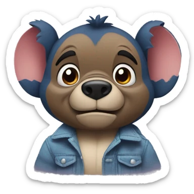 Bär mit stitch  sticker