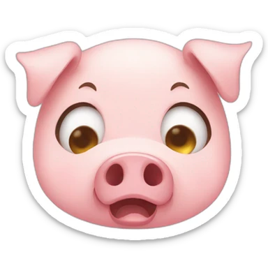 pig crying tears sticker