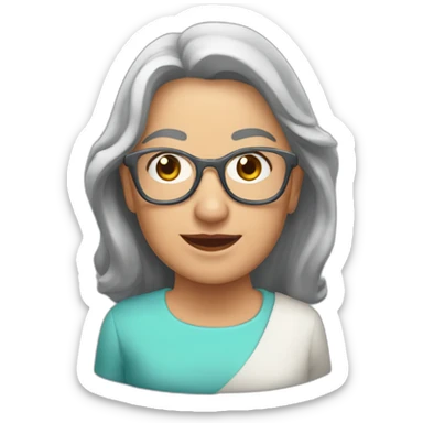 Isabel diaz ayuso detras de un anciano sticker