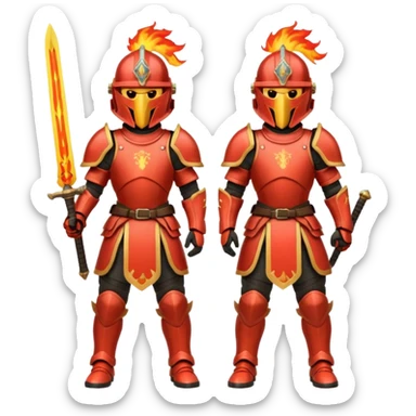 fire armored warriors sticker