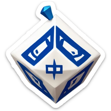 Jewish dreidel a cubed four-sided spinning top with a point on the bottom, played during the Jewish holiday of Hanukkah sticker