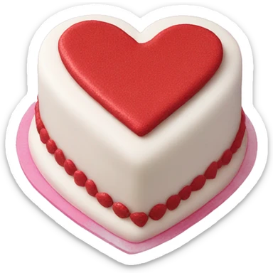 heart shaped cake  sticker