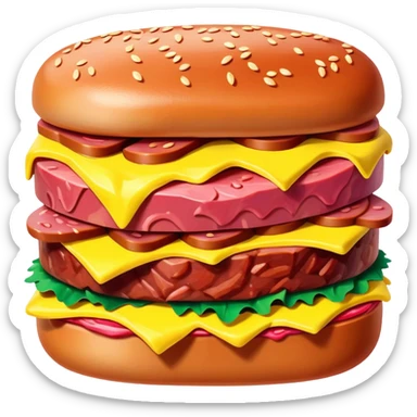 matisse style spam meat landscape sticker