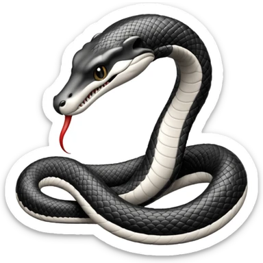 Faça o ouroboros a cobra comendo seu próprio rabo em preto e branco de forma bonita sticker