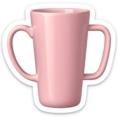 Can u create a cute and aesthetic pastel pink tall coffee mug to add to my caption sticker