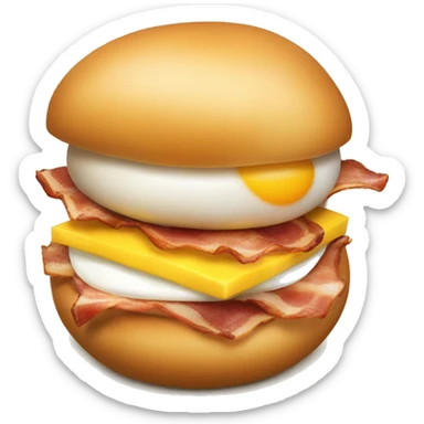 An egg bun, like you'd get from a NYC bodega. Egg, bacon, cheese on a bun. sticker
