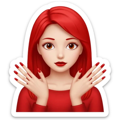 Girly pop with extra Long nails sticker