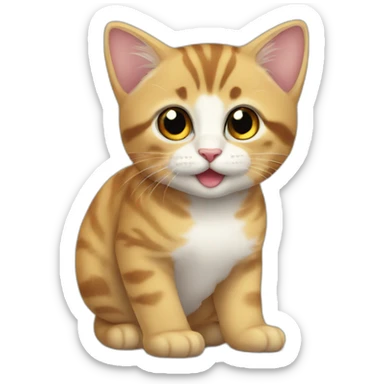 Baby çat and heard sticker