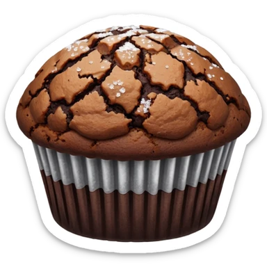 dark brown chocolate muffin sticker