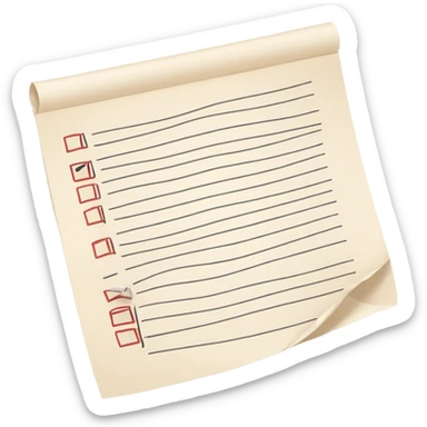 never-ending twisting to-do list paper packed with small checkboxes curling dramatically sticker