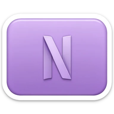 Netflix aesthetic "N" logo in pastel purple sticker