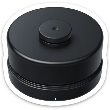 volume knob, straight on view sticker