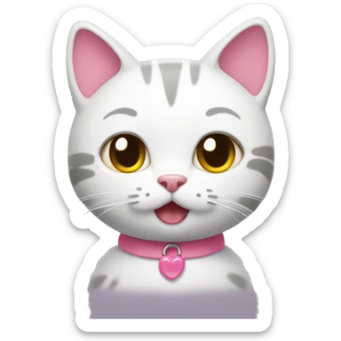 Cat with hello kitty sticker