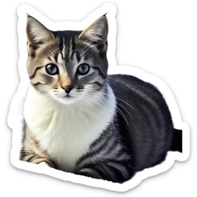 Два котика люжут друг друга. Один рыжий с белым второй трехцветный sticker