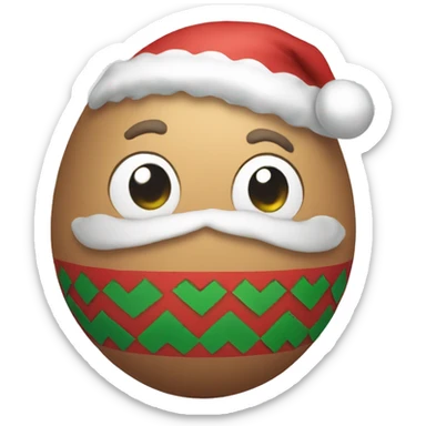 Christmas egg sticker