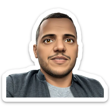 introspective male in car sticker