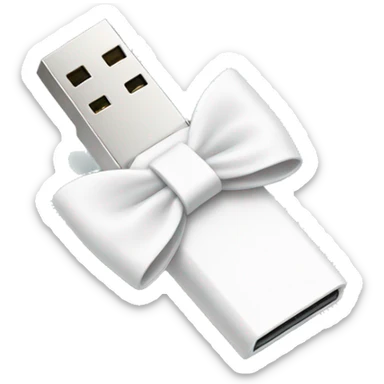 pendrive with white bow sticker