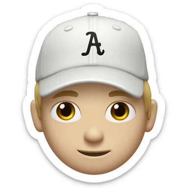 White boy baseball with initials LJR on
 cap sticker