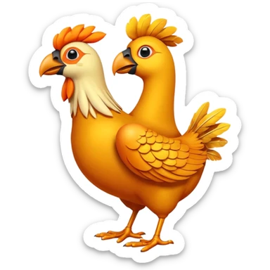 A 3D cartoon Sankofa bird with its head turned backward holding an egg in its beak, symbolizing learning from the past, vibrant colors, smooth lighting, Memoji-style rendering. sticker