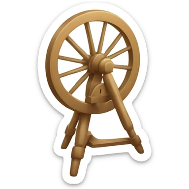 spindle of a spinning wheel with sharp needle  sticker