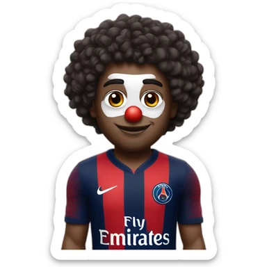 Un clown avec le maillot du PSG sticker