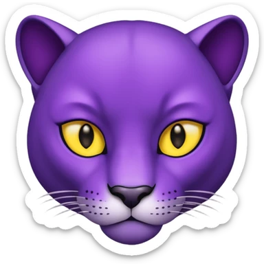 Purple Panther face turned to the slight right sticker