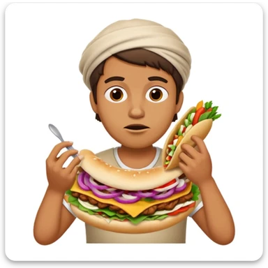 A face of disgust Döner  sticker