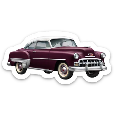 1950 Chevy bel air burgandy  sticker