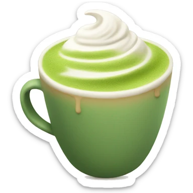 Matcha latte sticker