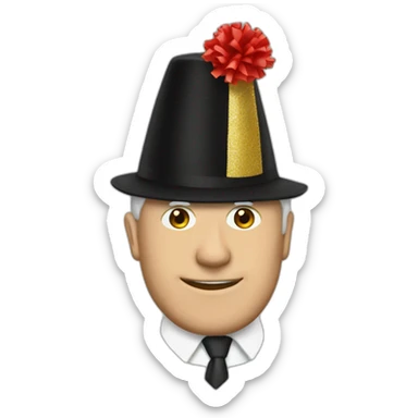 sir bobby charlton party hat sticker