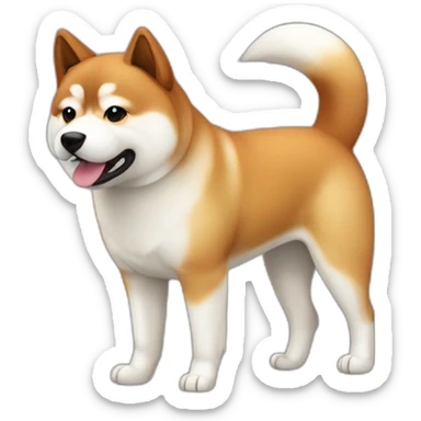 Akita inu red sticker