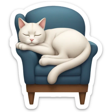 Cat sleeping in chair sticker