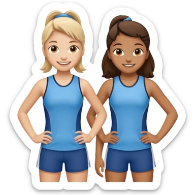 young girls school sports sticker