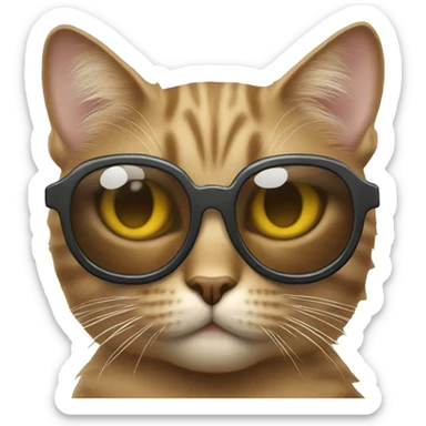 Cat with sunglasses sticker