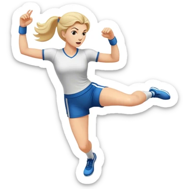 White women kick with her leg sticker