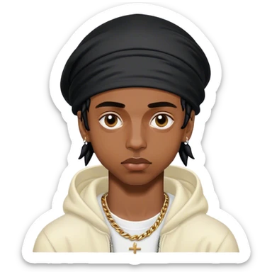 vamp playboi carti in Balenciaga and durag sticker