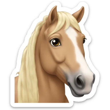 horse with blonde hair sticker