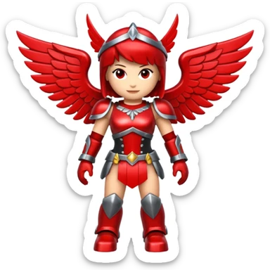 a roblox red valkyrie with no people sticker
