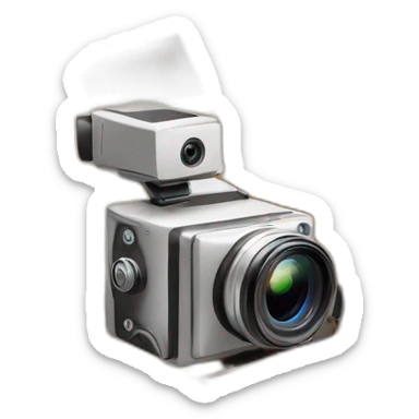 Video Camera, Instagram YouTube icons fly out from the Cardboard box sticker