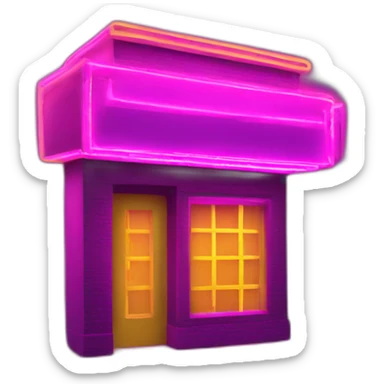 neon closed sign sticker