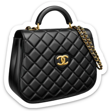 chanel heart shape bag black color bag sticker