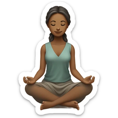 I want you to make me an emoji of a girl meditating sticker