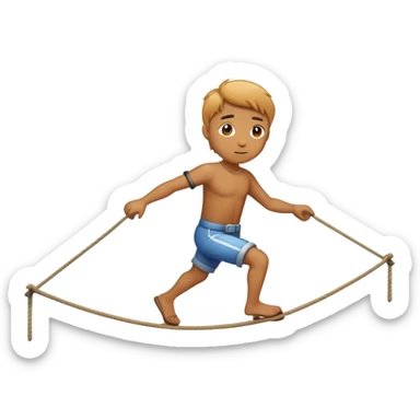 person walking on tightrope
 sticker