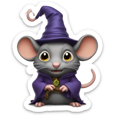 Stinky rat wizard sticker