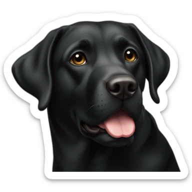 Un labrador noir qui fais un bisous sticker