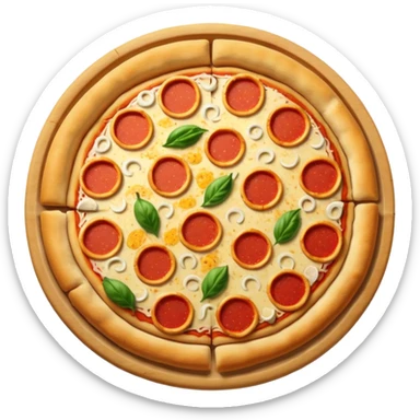 pizza with pepperonis sticker