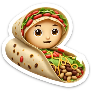 Bean burrito sticker