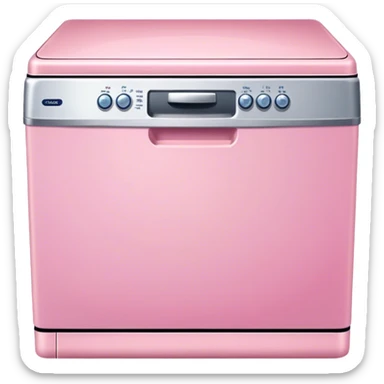 Pink dishwasher in glamour vintage style  sticker