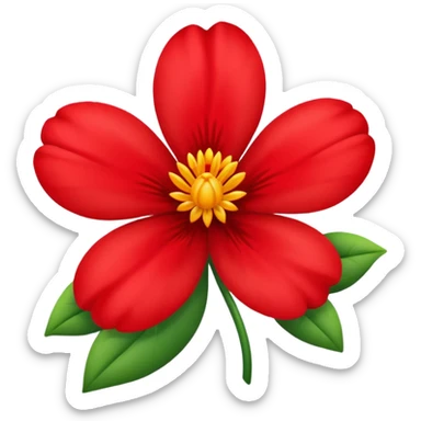 scarlet flower sticker